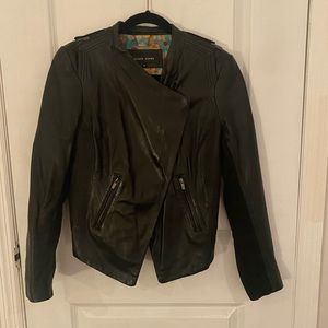 Leather moto jacket
